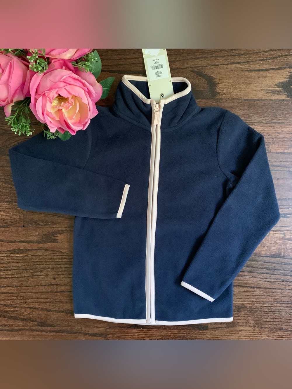 NWT Manguun Teens fleece zip front jacket, size S 6-7